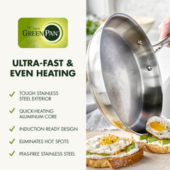 GreenPan marmite 8QT gros plan utile pour grandes préparations