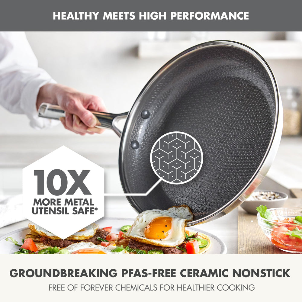 GreenPan poêle en action pour saisir un steak uniformément