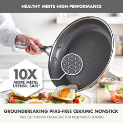 GreenPan poêle en action pour saisir un steak uniformément