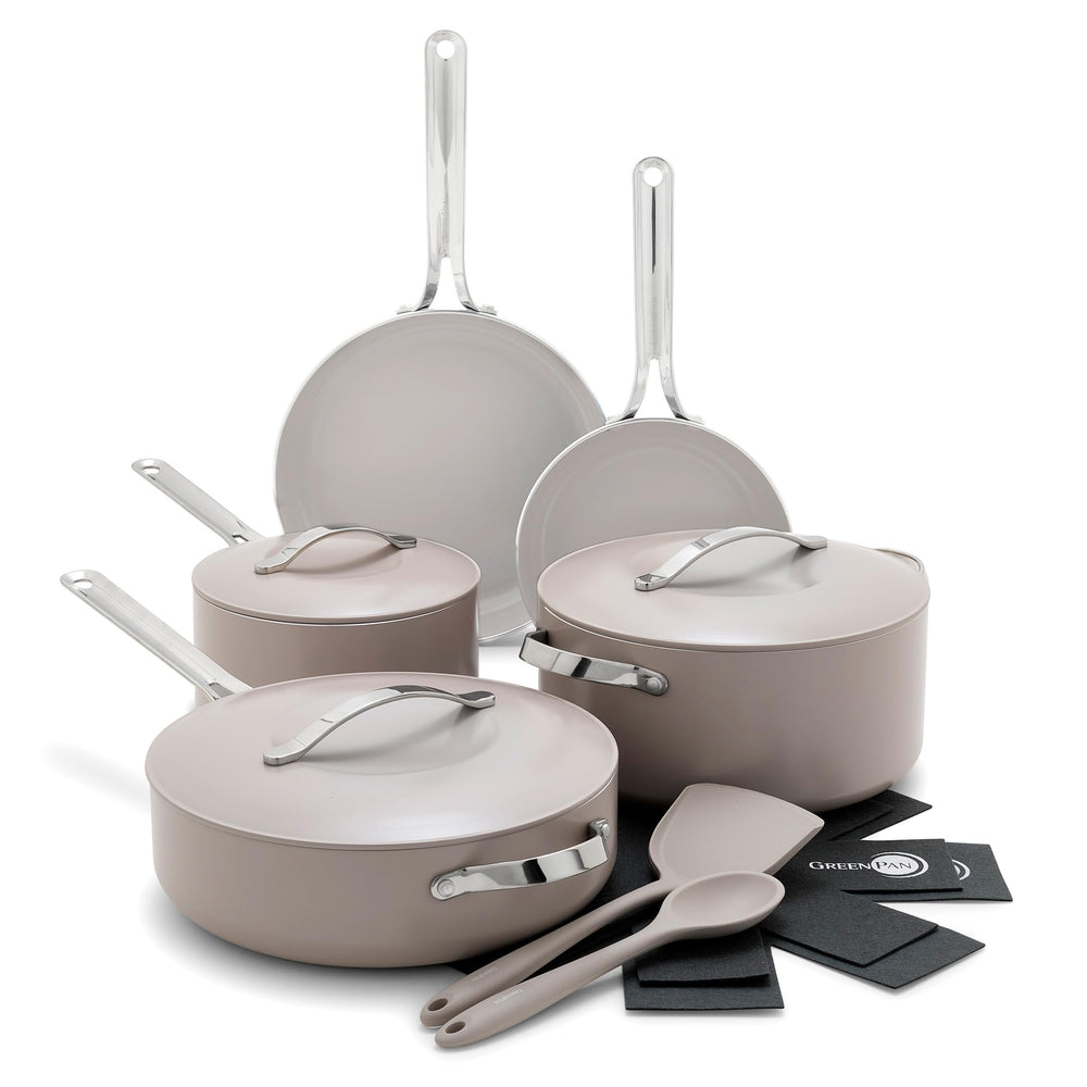 GreenPan vue d'ensemble du set Nova montrant toutes les pièces, idéal pour équiper une cuisine