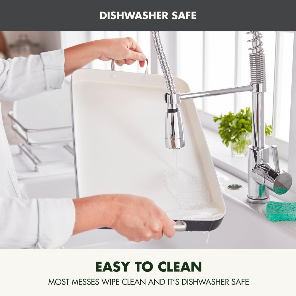 GreenPan plancha nettoyage facile avec éponge pour gain de temps