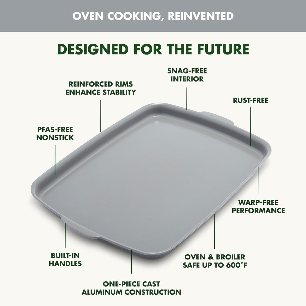 GreenPan plat en usage au four avec légumes rôtis pour cuisson uniforme