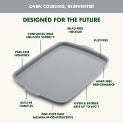 GreenPan plat en usage au four avec légumes rôtis pour cuisson uniforme