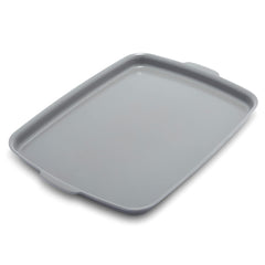 GreenPan plat face avant montrant la forme demi‑rectangulaire et robustesse