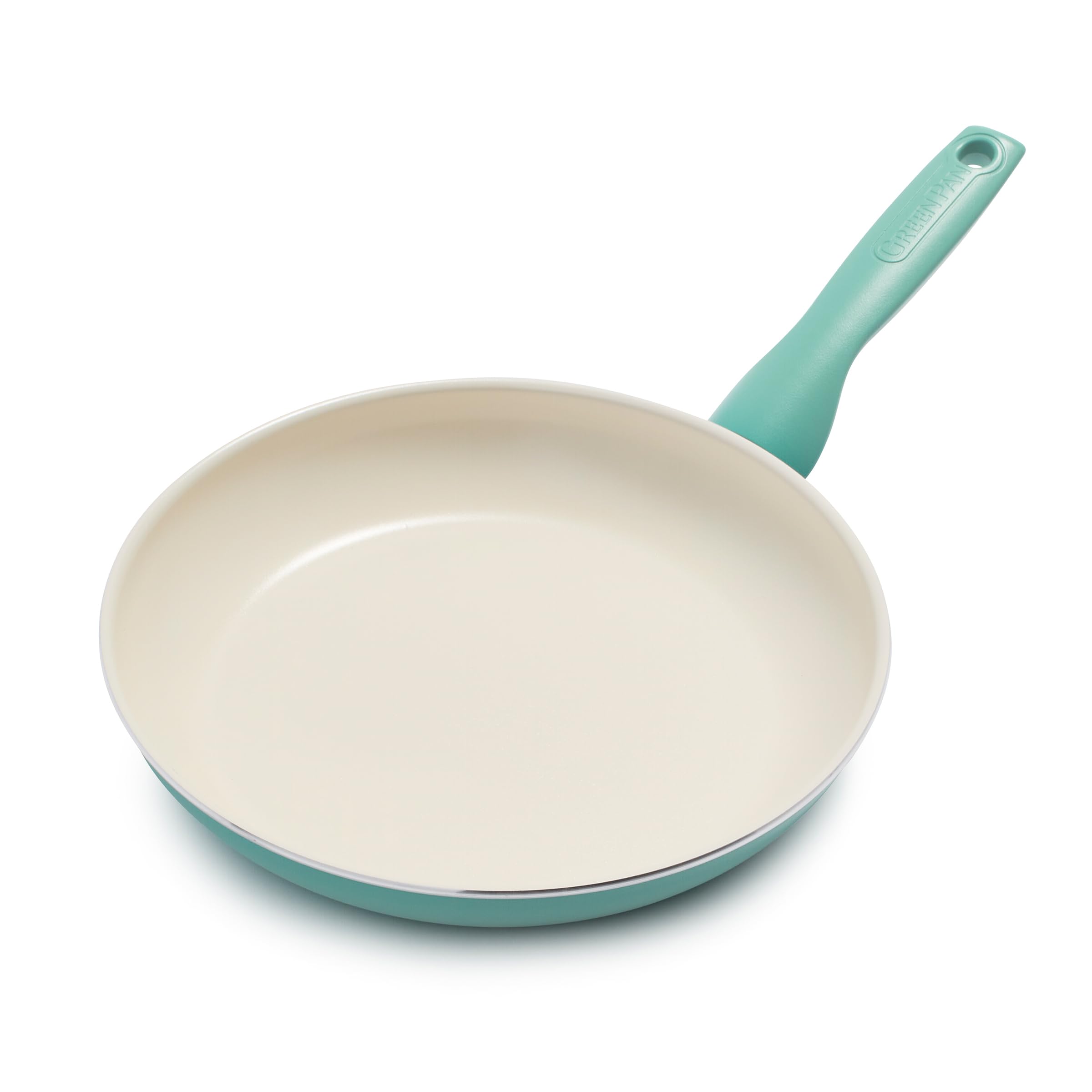 GreenPan poêle Rio turquoise face avant montrant design et couleur