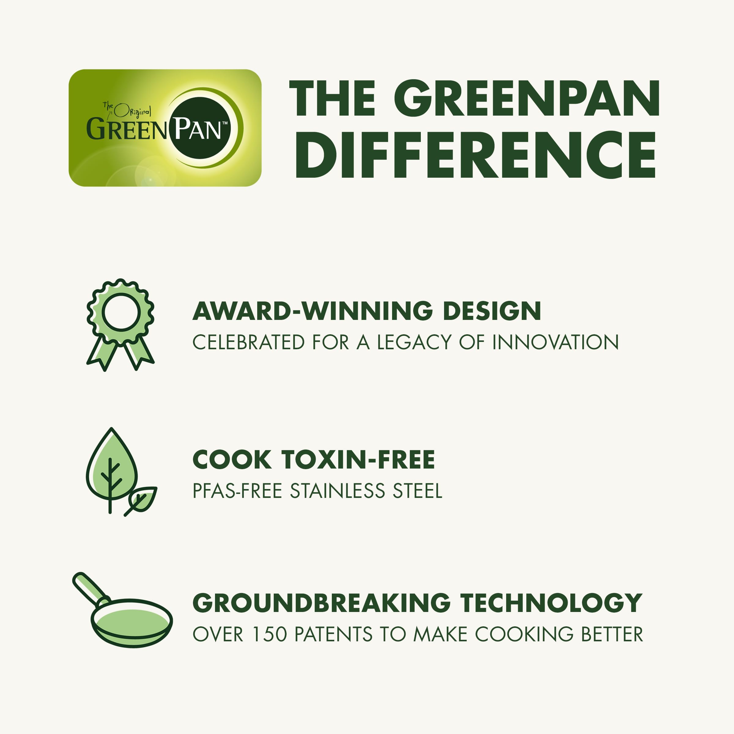GreenPan style de vie cuisine montrant ensemble utilisé au quotidien