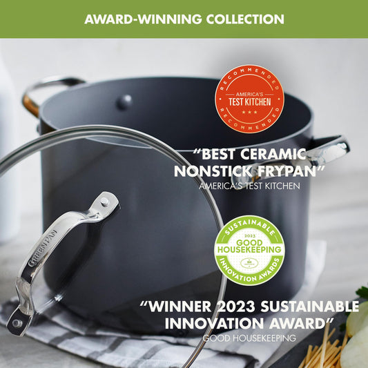 GreenPan gros plan du revêtement céramique montrant texture et durabilité