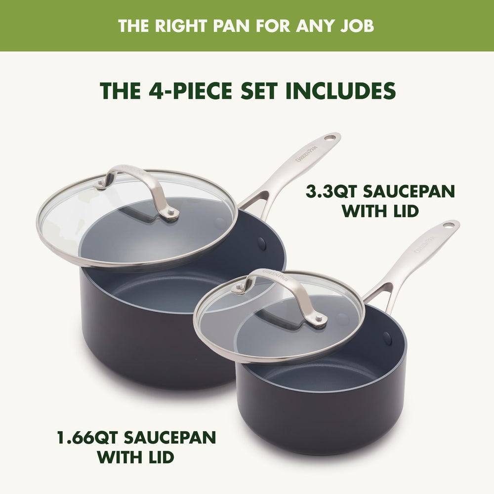 GreenPan main tenant la casserole 3,3QT, capacité pour portions familiales