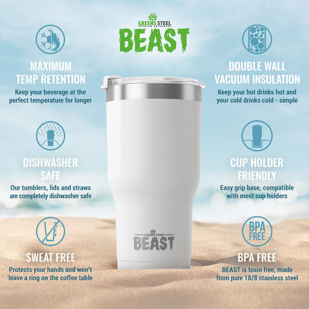 Greens Steel BEAST comparaison taille avec bouteille pour visualiser capacité