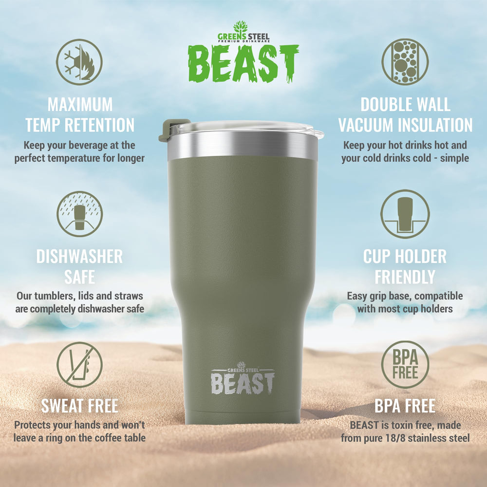 Greens Steel tumbler en usage au bureau maintien température prolongée