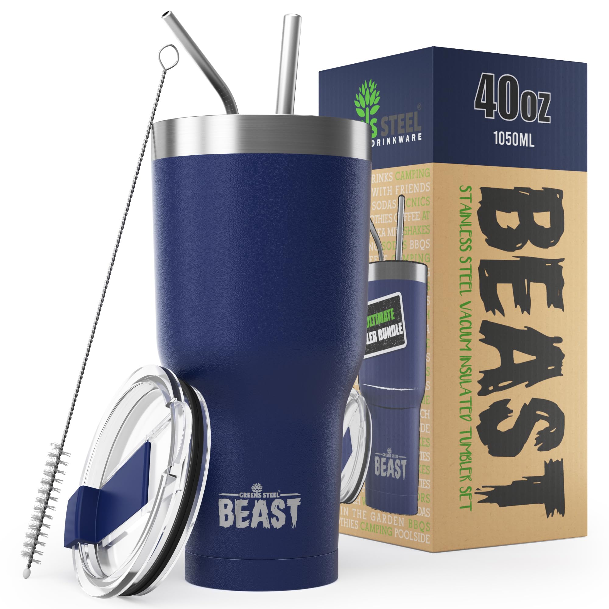 Greens Steel packaging face montrant coffret cadeau et contenu pratique