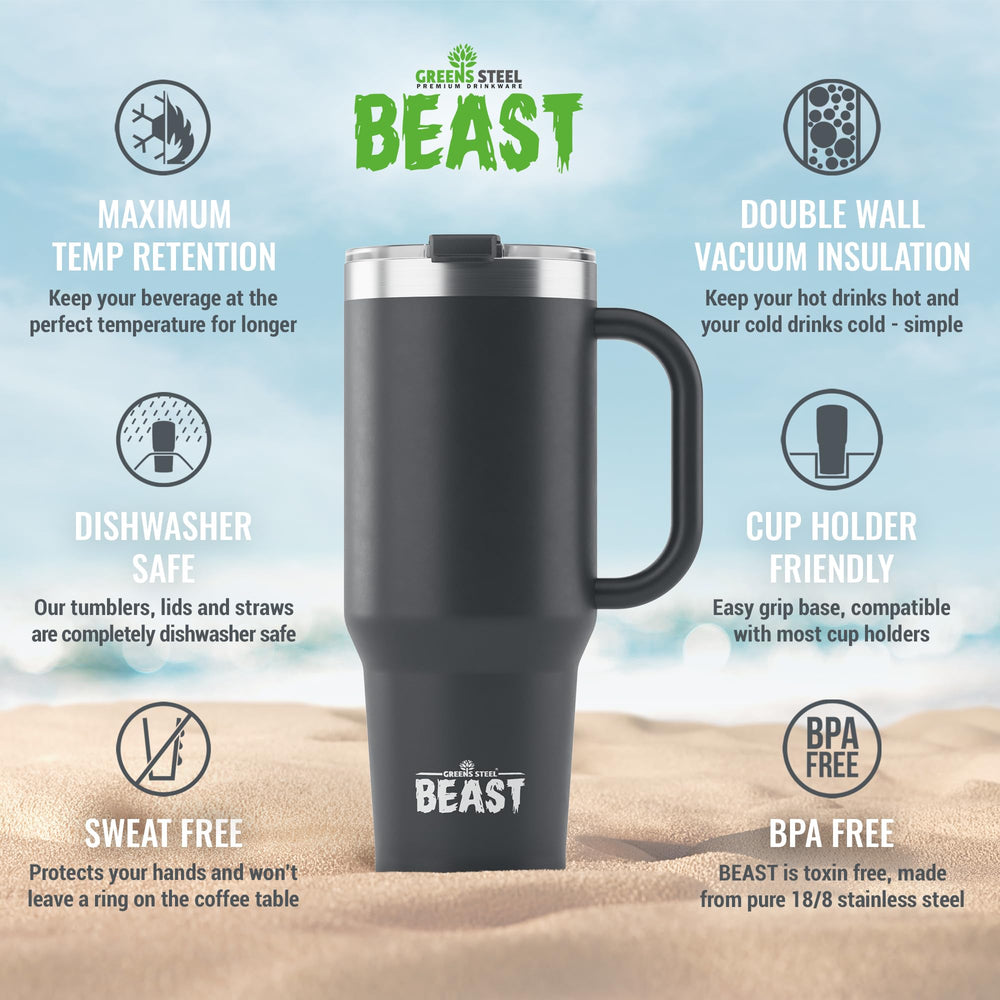 Greens Steel tumbler tenu en voiture pour transport sans fuite