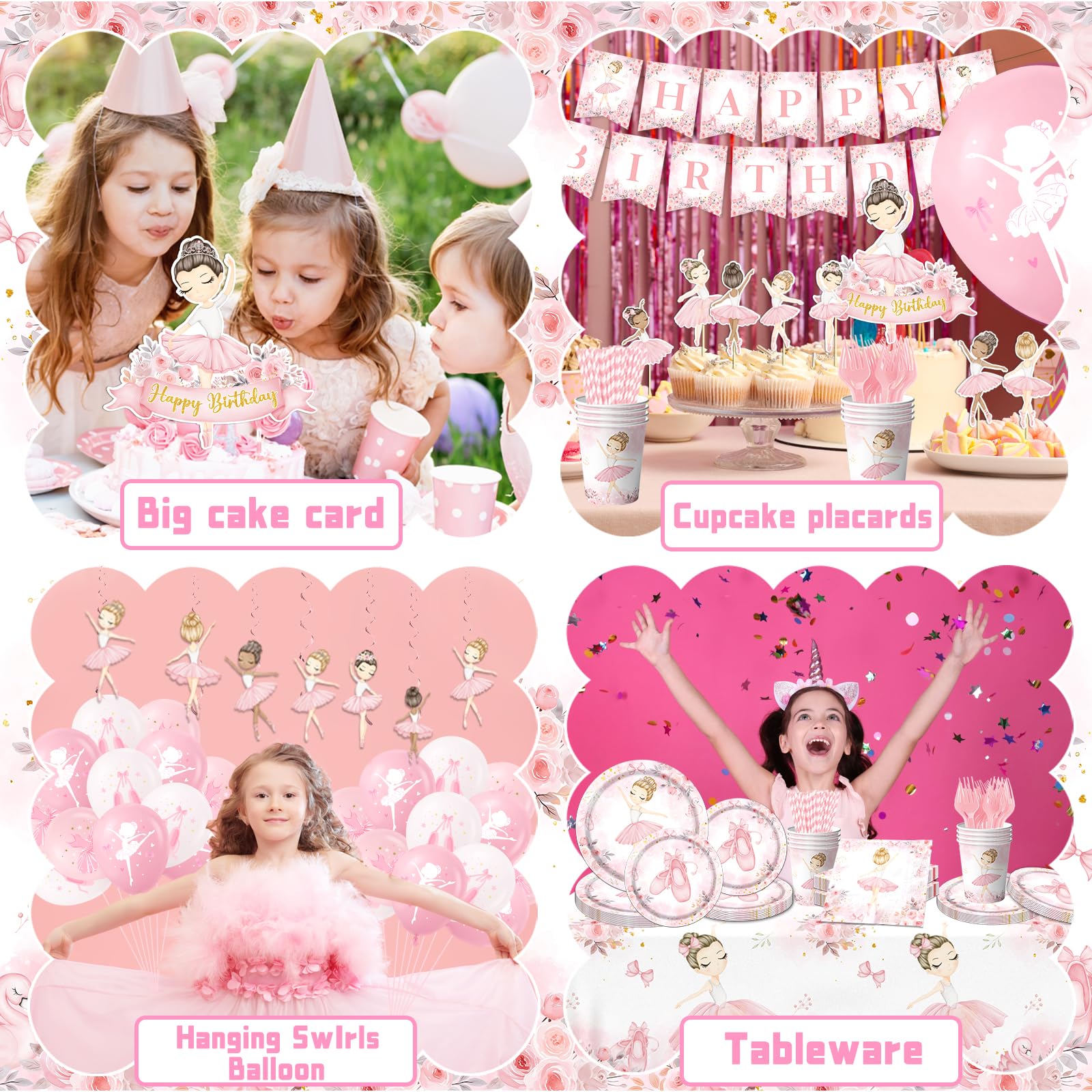 GREHUMOR ballons assortis et toppers cupcakes pour un rendu festif et cohérent