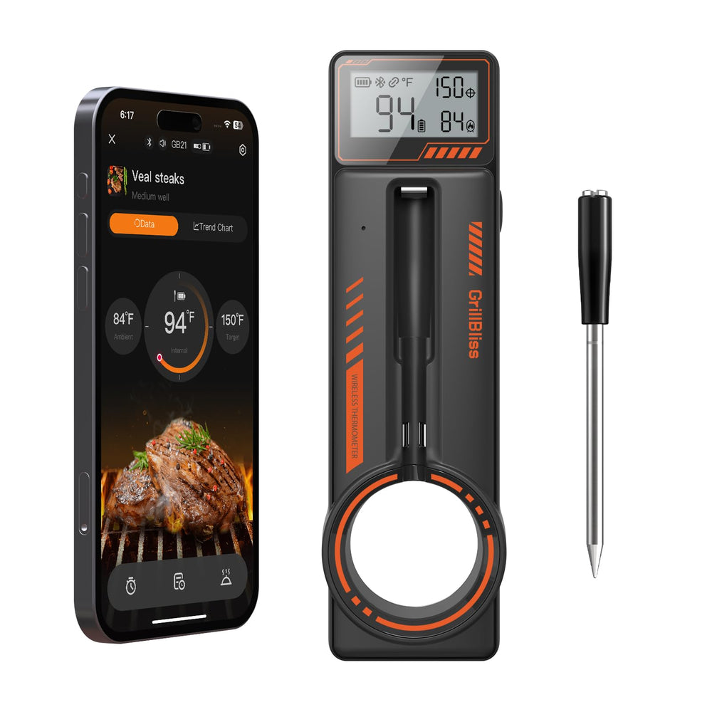 GrillBliss face avant montrant l'écran LCD et lisibilité instantanée