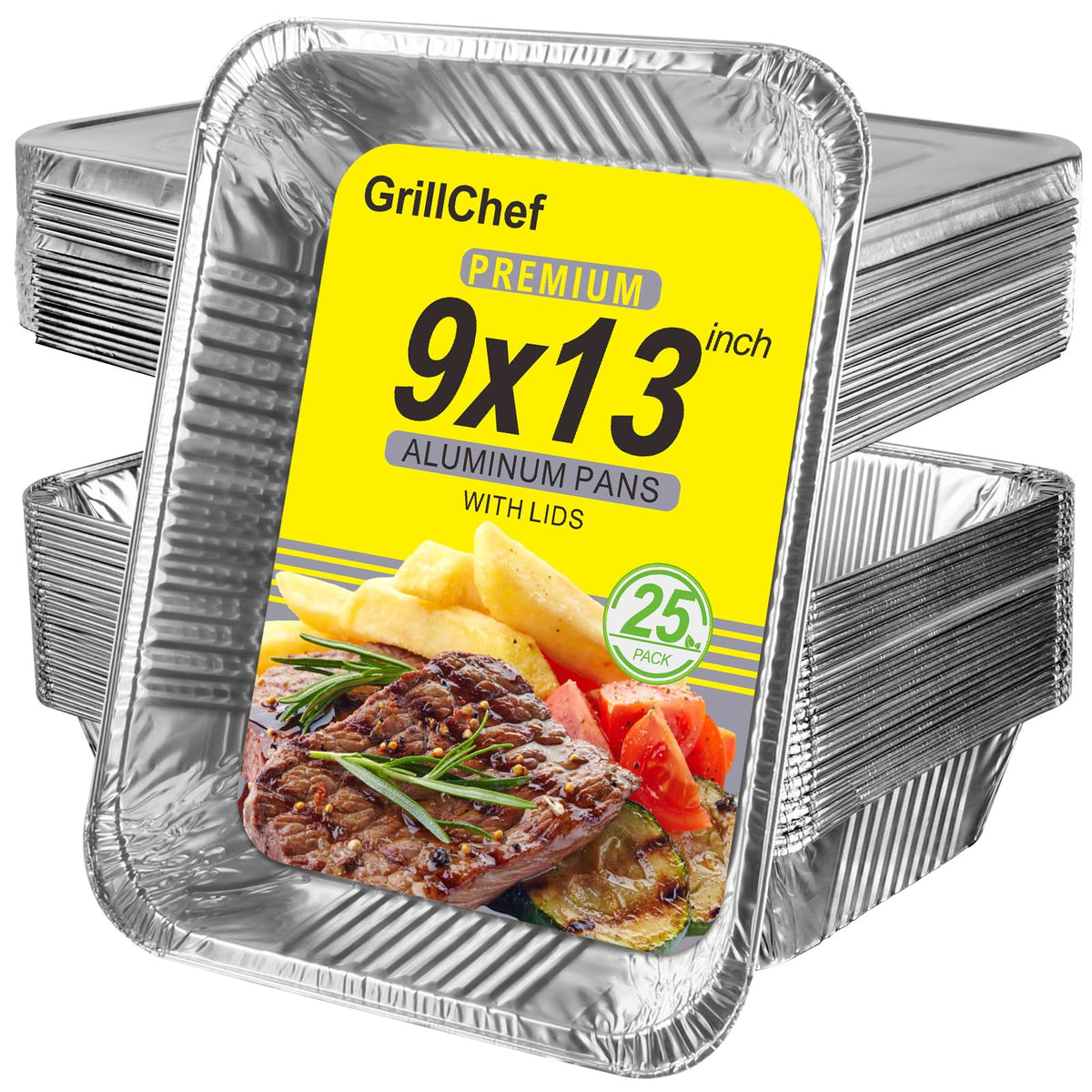 GrillChef plateau 9x13 face avant montrant construction robuste et capacité