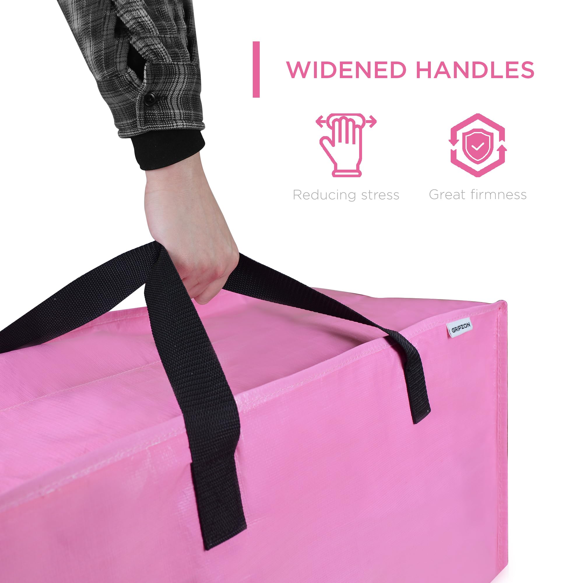 GRIPZON sacs remplis de linge montrant grande capacité pratique
