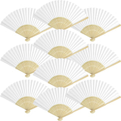 Grosun éventail pliant face ouverte montrant design blanc et élégance pratique