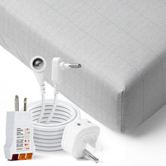 GroundLuxe gros plan du tissage avec fibre d'argent pour meilleure conductivité