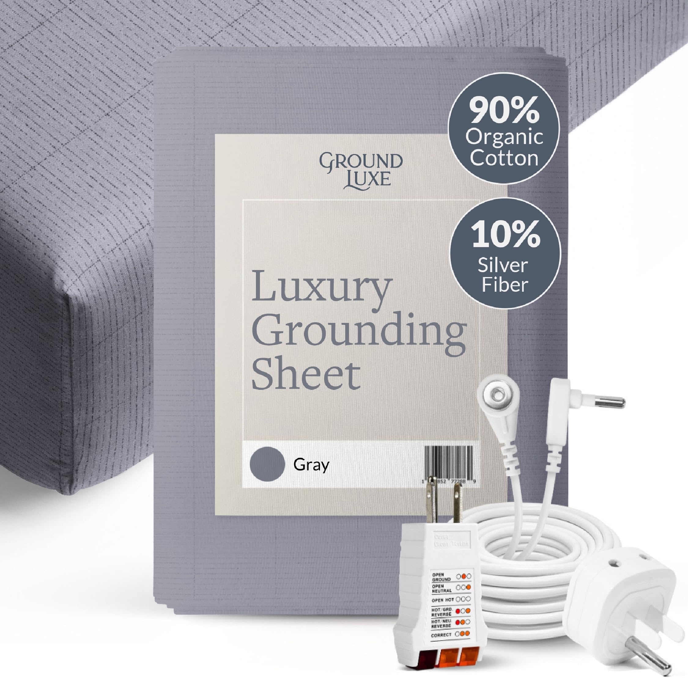 GroundLuxe drap-housse face avant montrant finition et ajustement