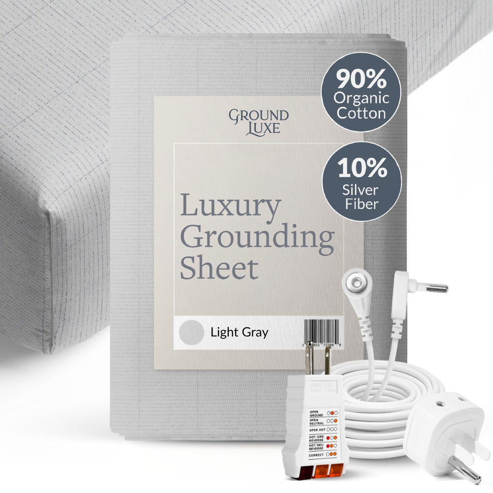 GroundLuxe drap‑housse King face montrant ajustement et finition
