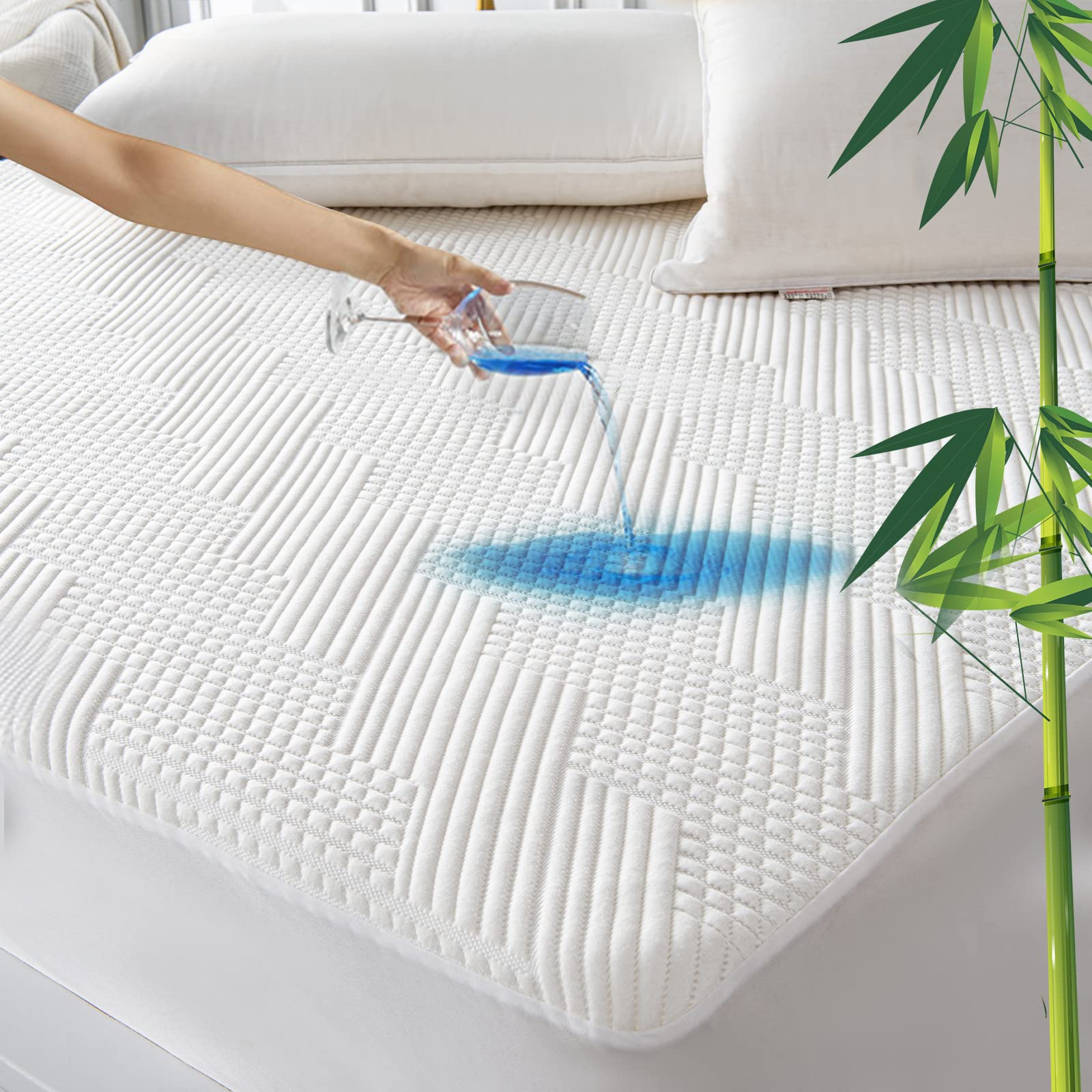 GRT housse matelas queen face avant montrant finition douce et protection