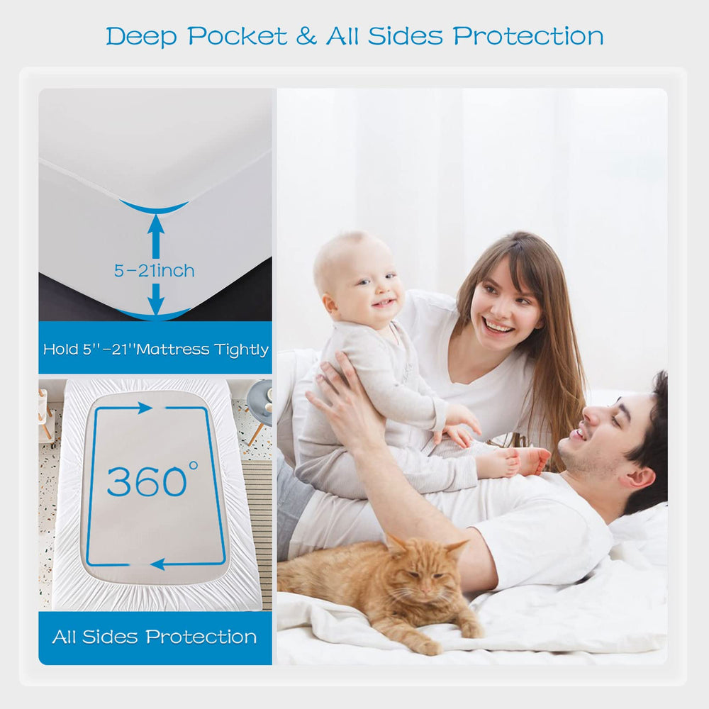 GRT protège-matelas en usage sur lit familial protégeant des accidents