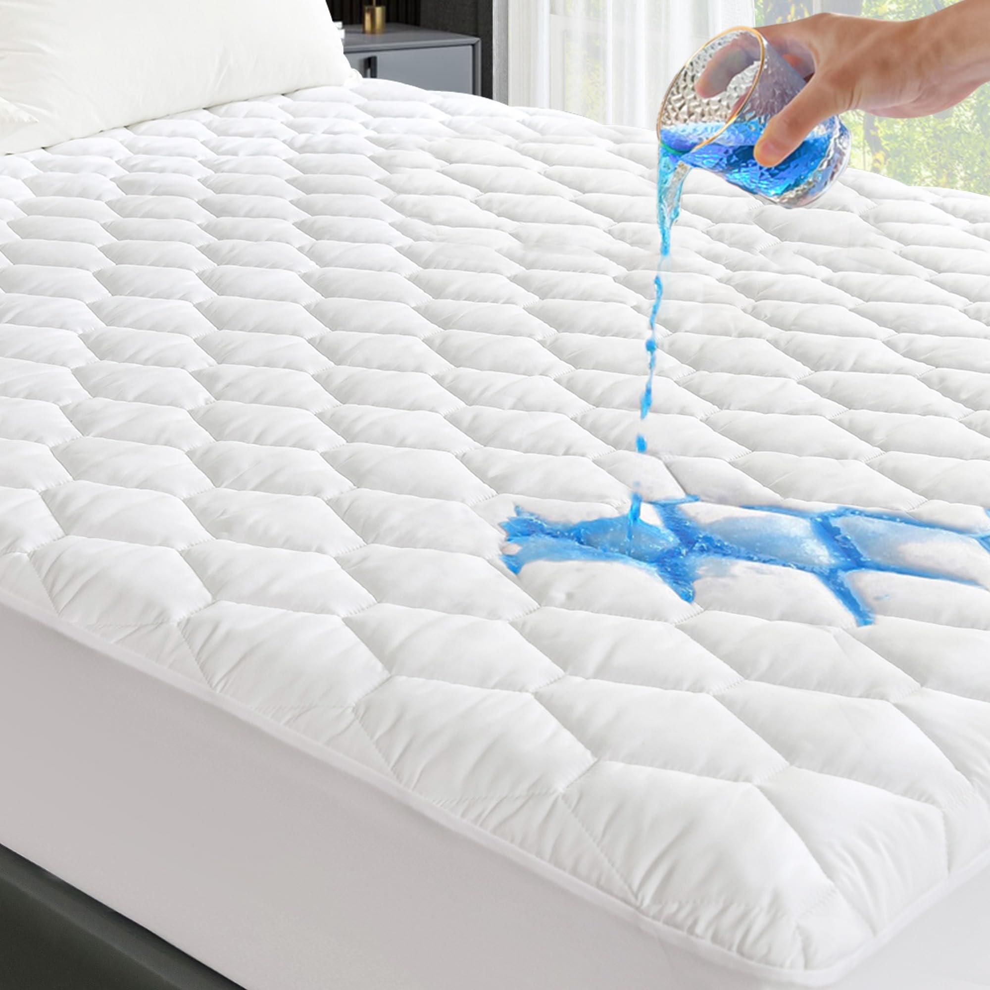 GRT protège-matelas face avant montrant le coton matelassé et le confort