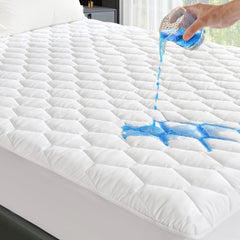 GRT protège-matelas face avant montrant le coton matelassé et le confort