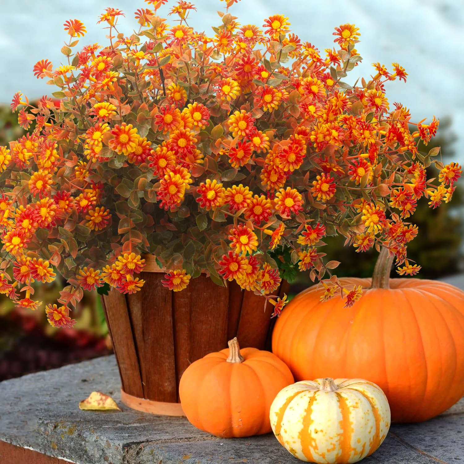 Grunyia bouquet extérieur posé, apporte couleur automne durable