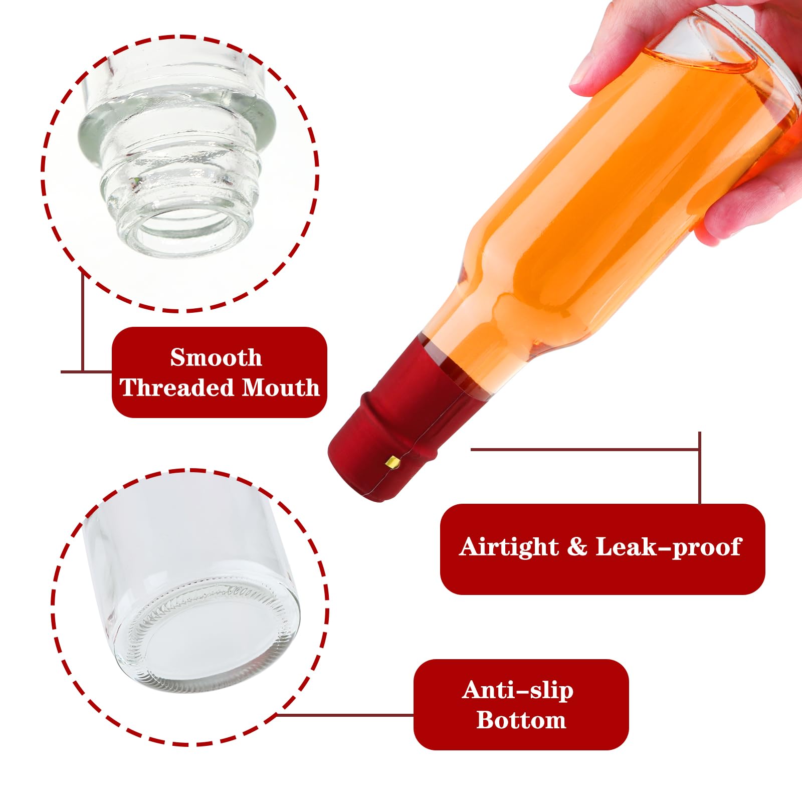 GUANENA bouchon rouge et capsule thermorétractable garantissant scellage professionnel