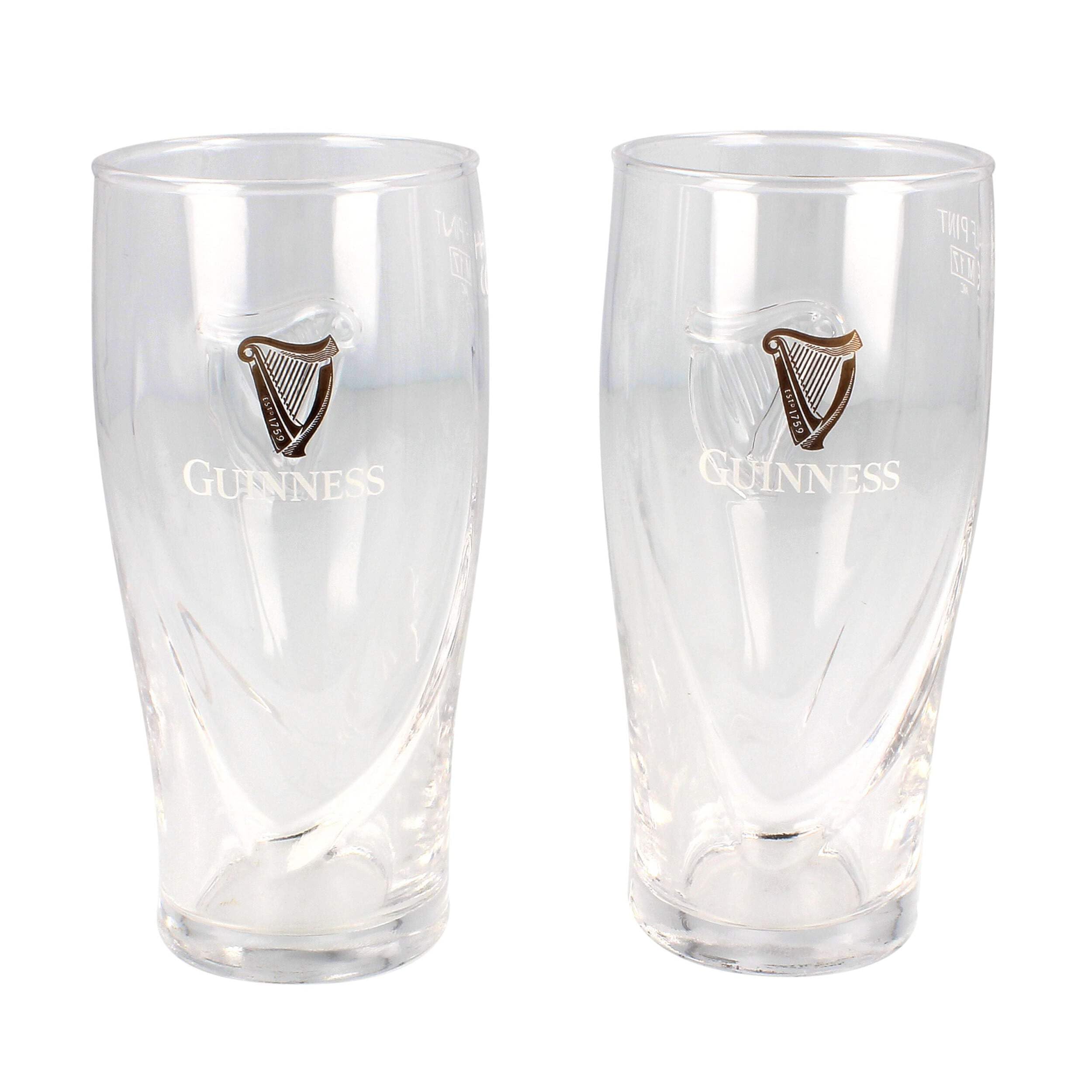 Guinness gros plan harpe et logo sérigraphiés, rendu durable