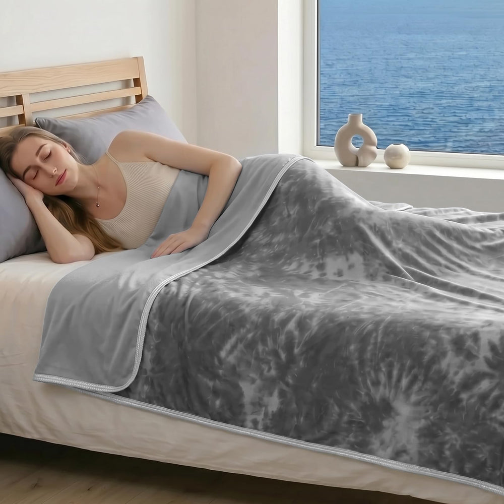 Guohaoi plaid à côté d’un mètre illustrant taille Queen pratique