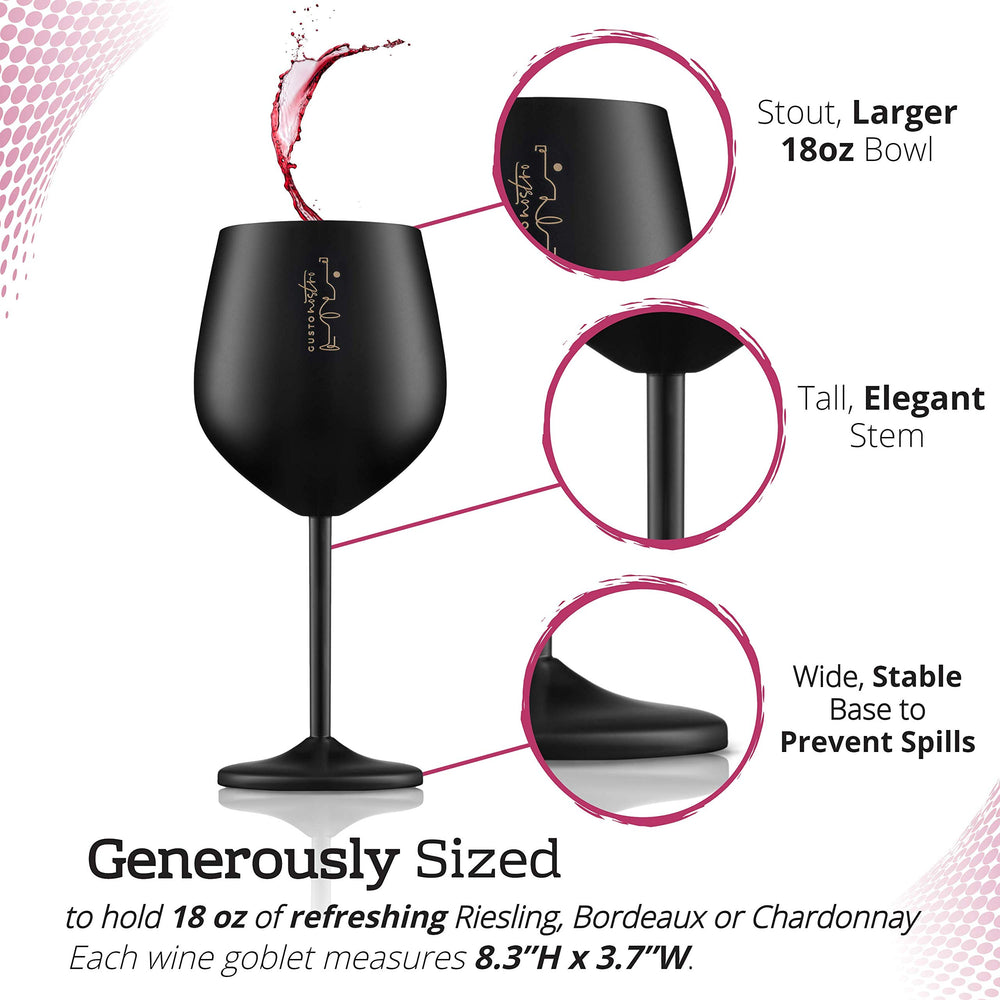 Gusto Nostro comparaison taille montrant capacité généreuse de 18 oz