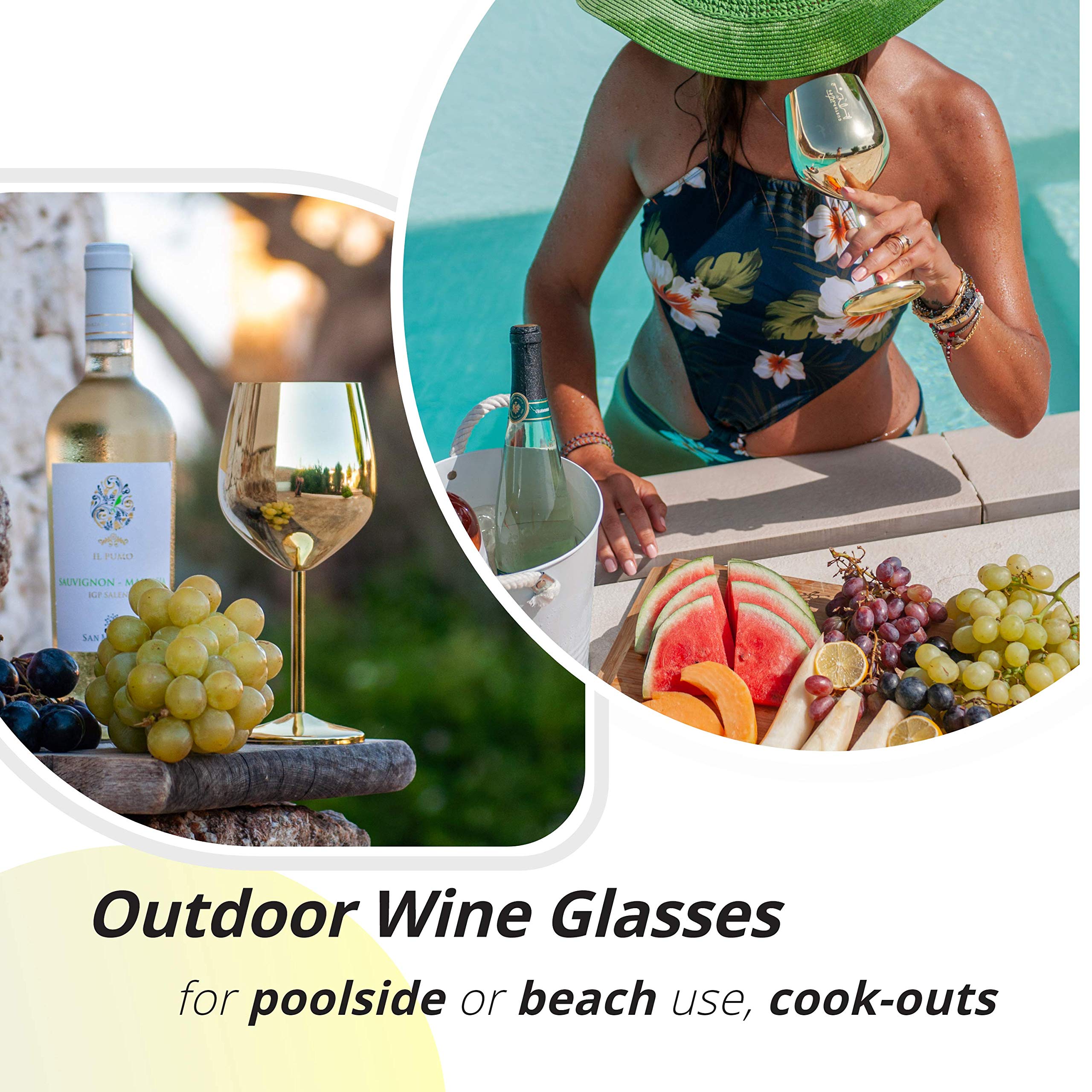Gusto Nostro verre utilisé lors d’un pique-nique, durable et chic