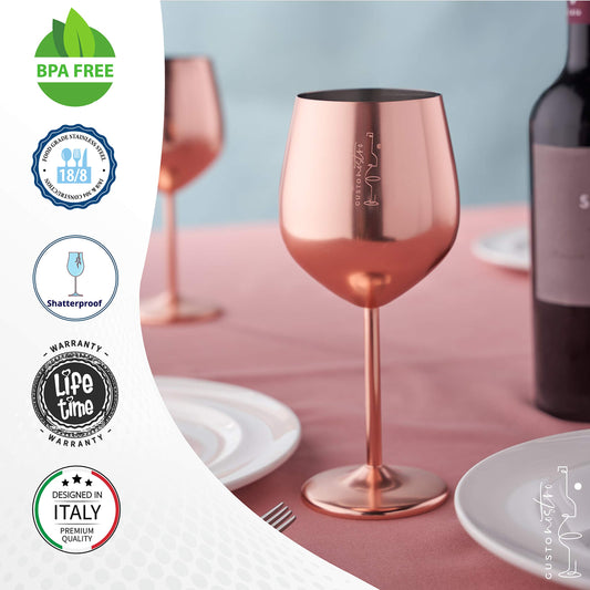 Gusto Nostro gros plan finition or rose montrant surface polie durable