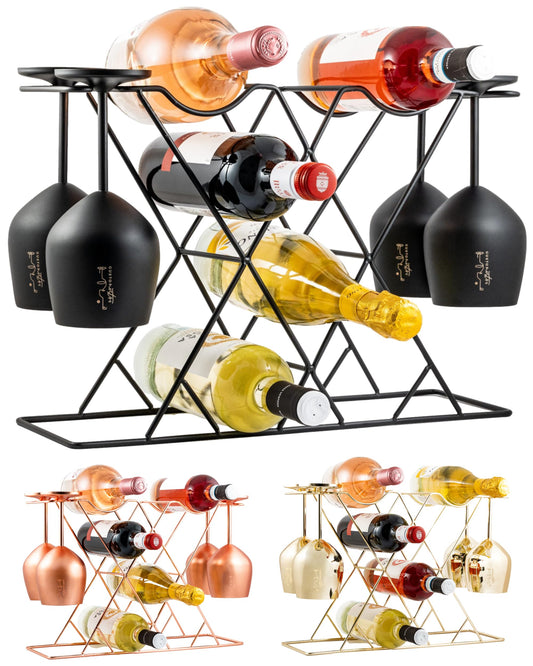 Gusto Nostro face avant du porte-bouteilles montrant rangement compact et design élégant
