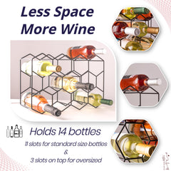 Gusto Nostro dessus montrant les trois emplacements pour bouteilles larges utiles