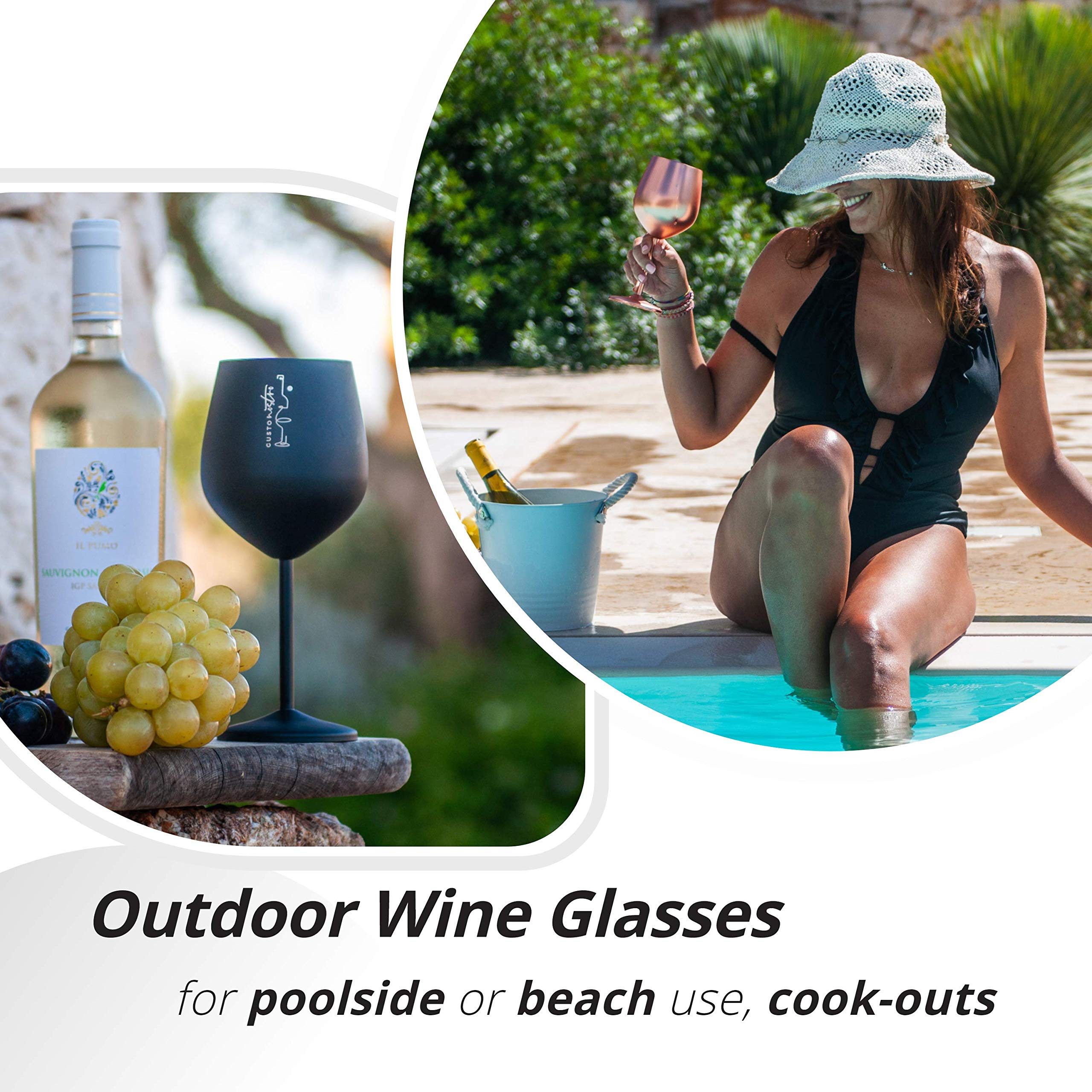 Gusto Nostro verre tenu en main pratique et stable pour pique-nique