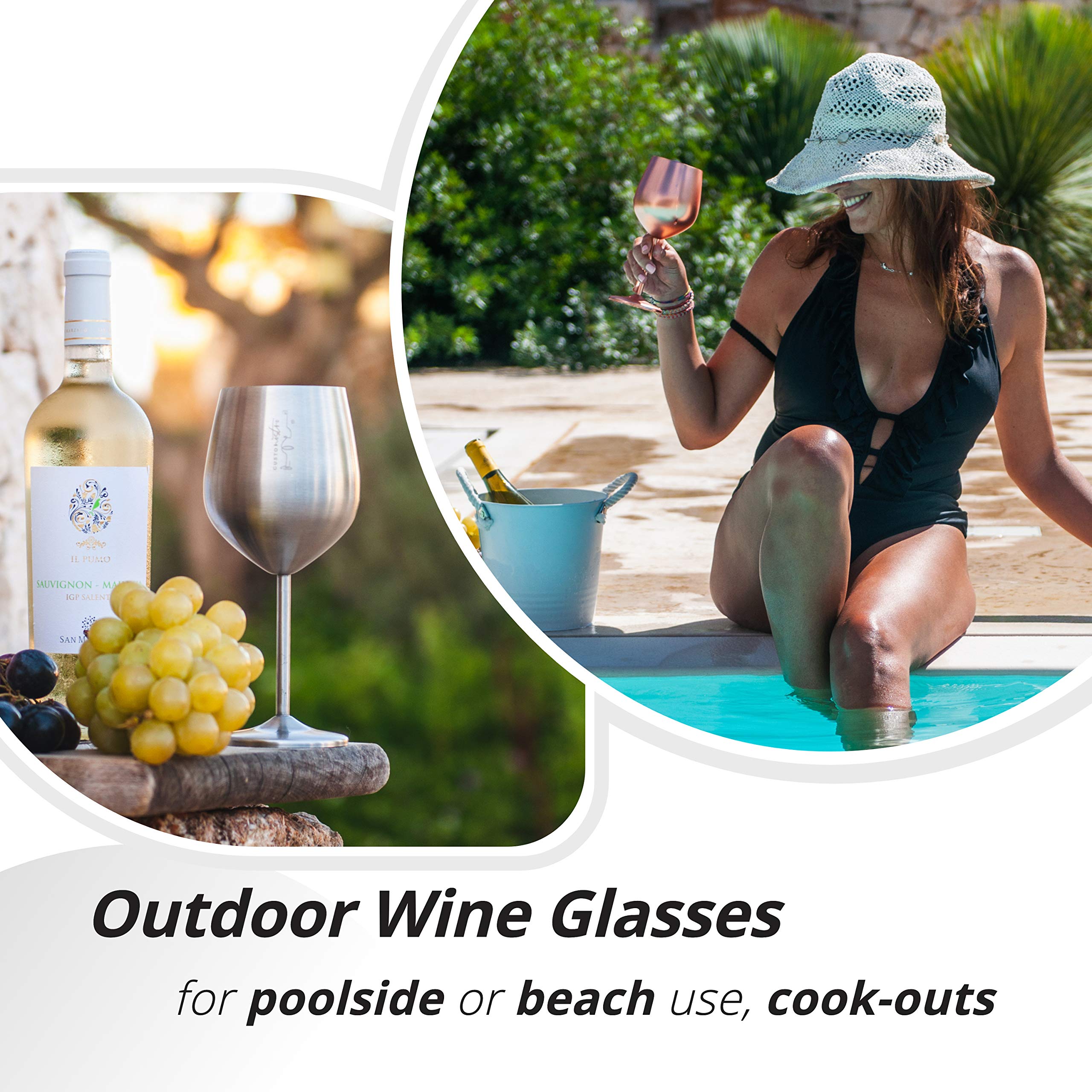 Gusto Nostro verre utilisé lors d'un pique-nique offrant praticité et style