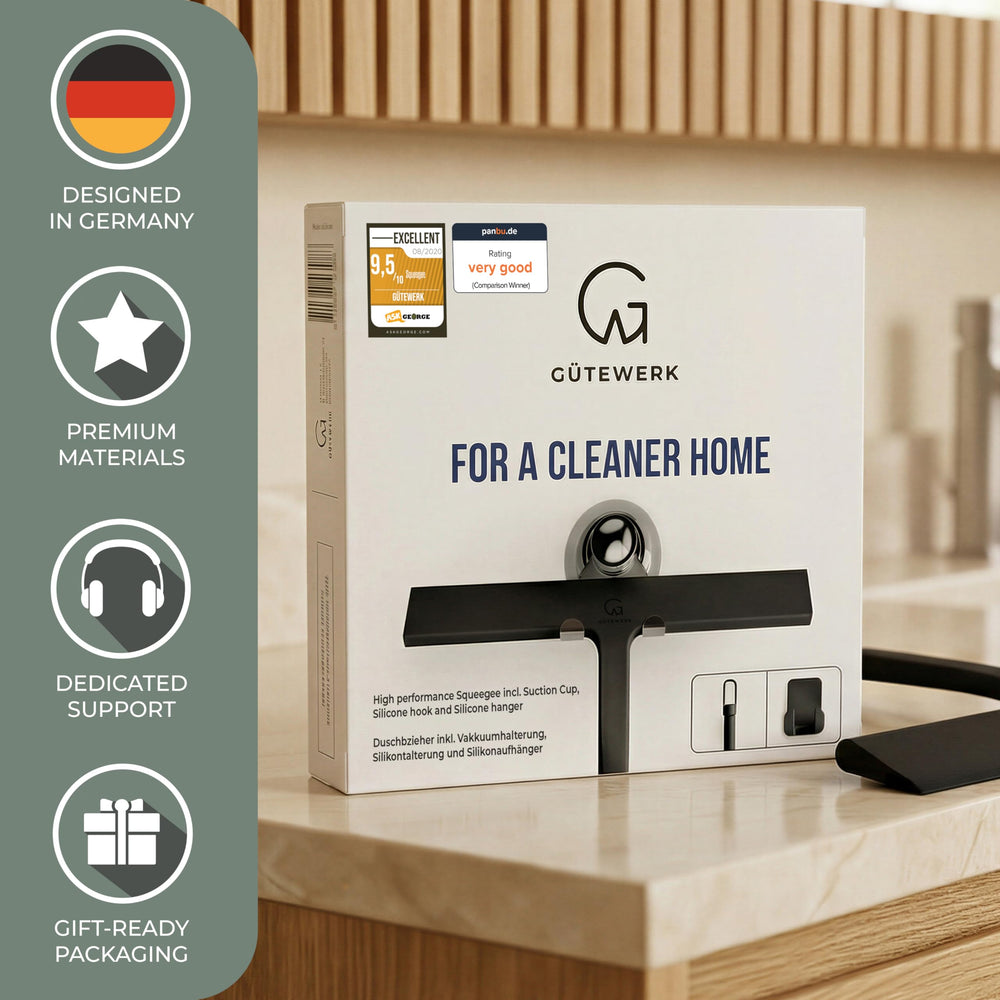 GÜTEWERK fixation adhésive posée sur carrelage, maintien solide sans perçage