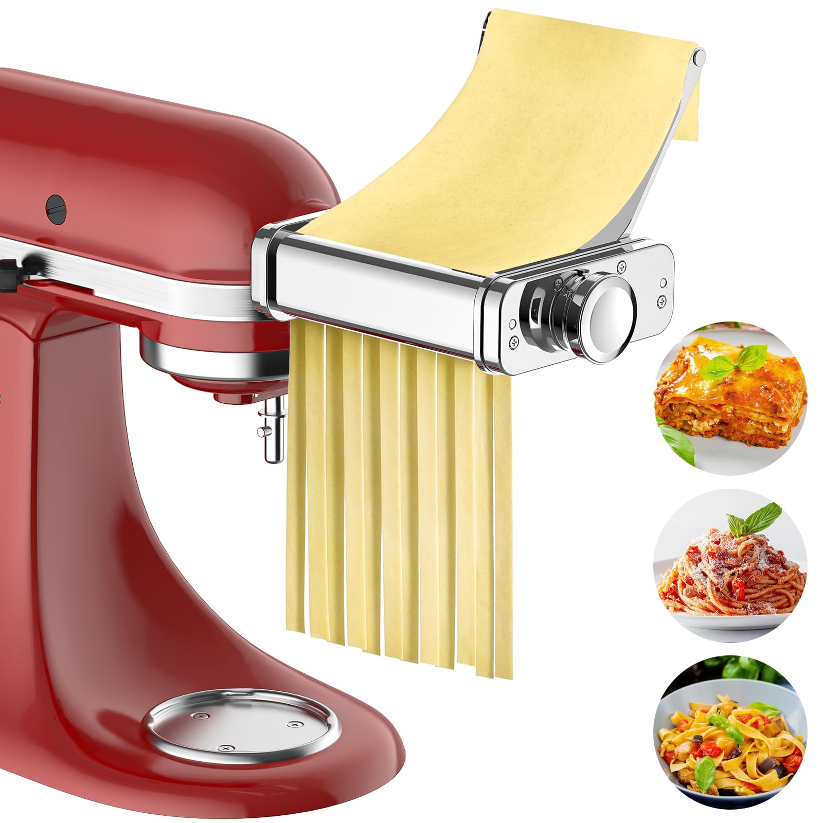 GVODE vue frontale de l'accessoire pâtes pour KitchenAid, robustesse garantie