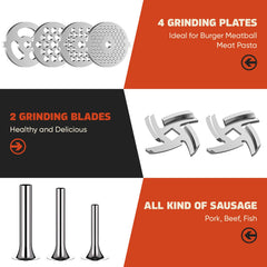GVODE trois tubes d'embossage alignés pour fabriquer des saucisses de différents diamètres