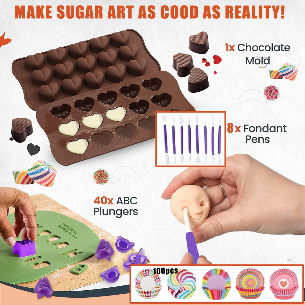 GZMAISULEE outils de modelage fondant pour créer décors comestibles détaillés