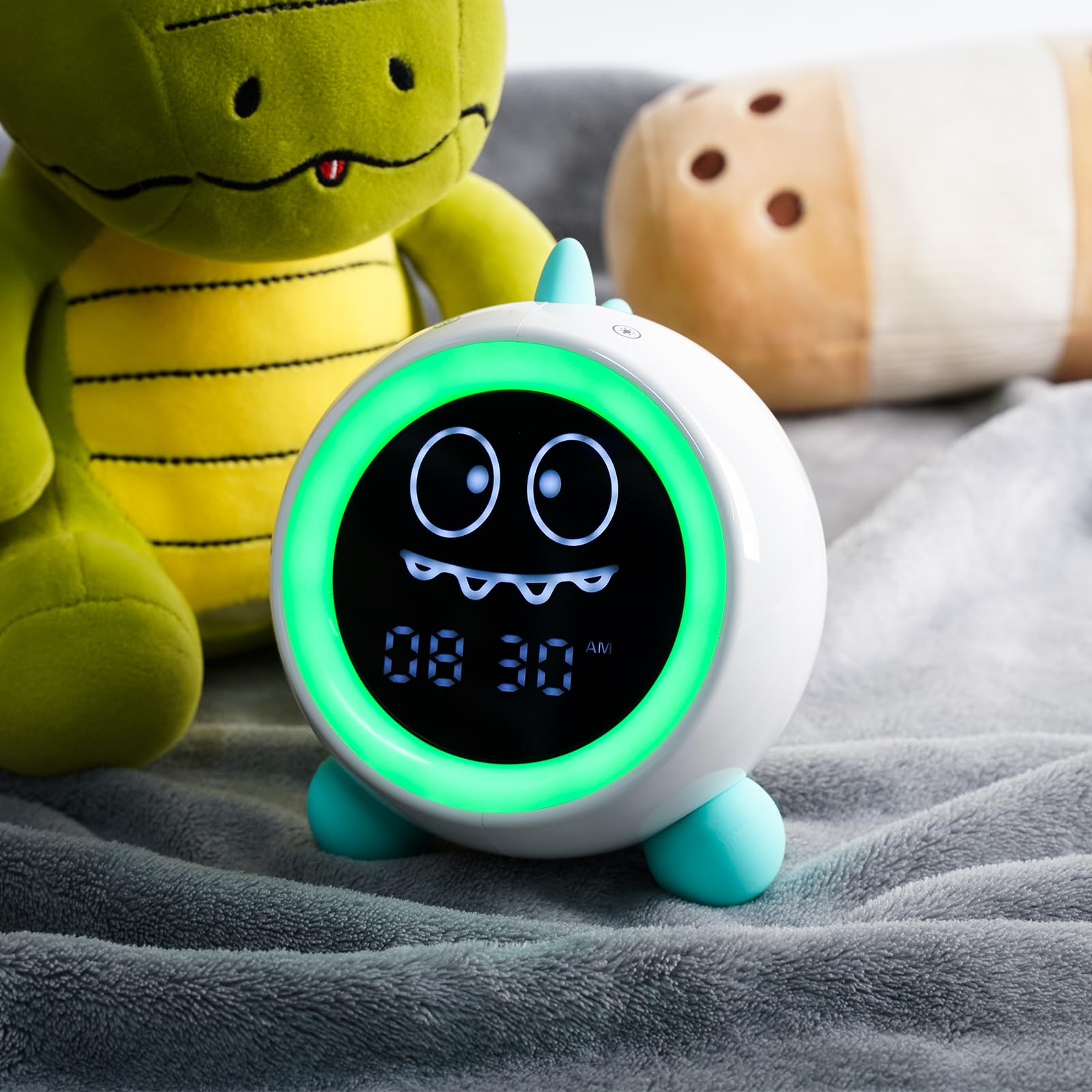 H-chin en utilisation sur lit montrant routine de réveil apaisée