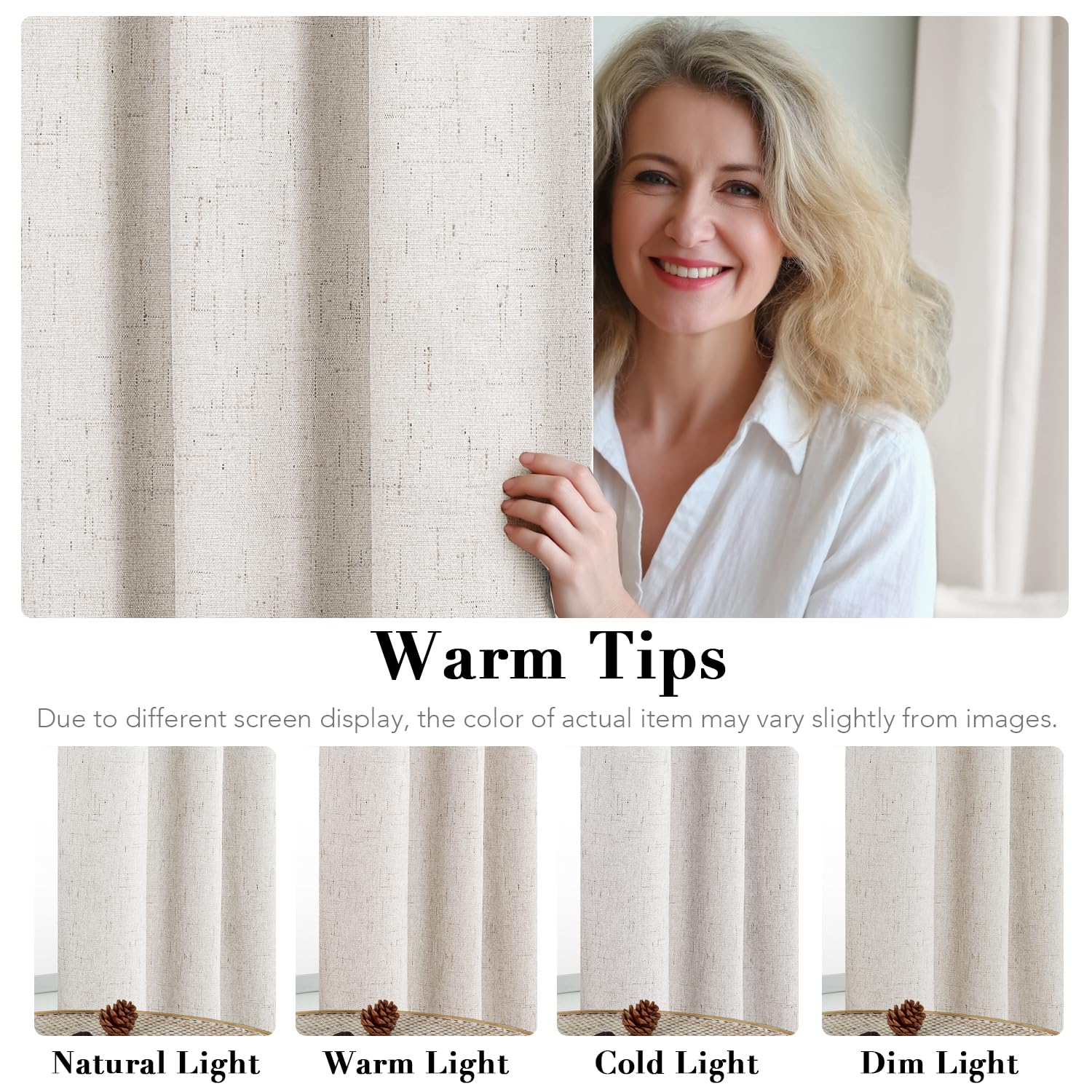 H.VERSAILTEX comparaison lumière avant après, protection contre le soleil