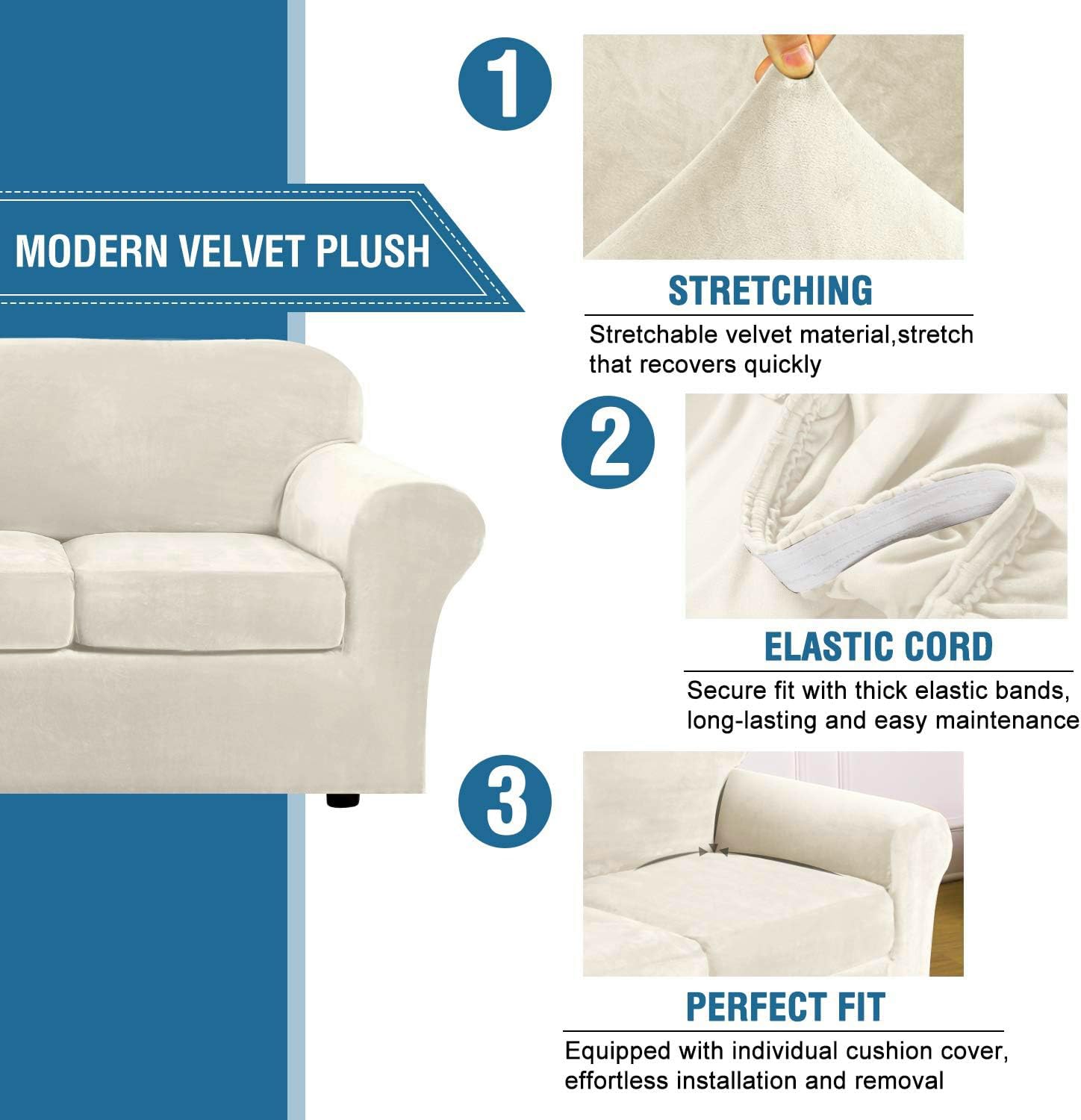 H.VERSAILTEX détail coutures et élastiques garantissant maintien