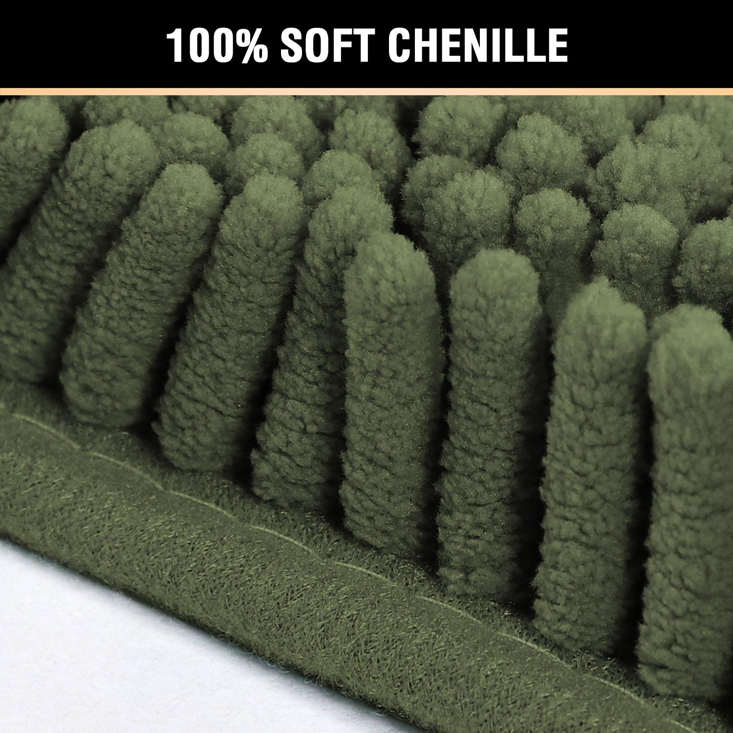 H.VERSAILTEX gros plan chenille microfibre montrant douceur et absorption rapide