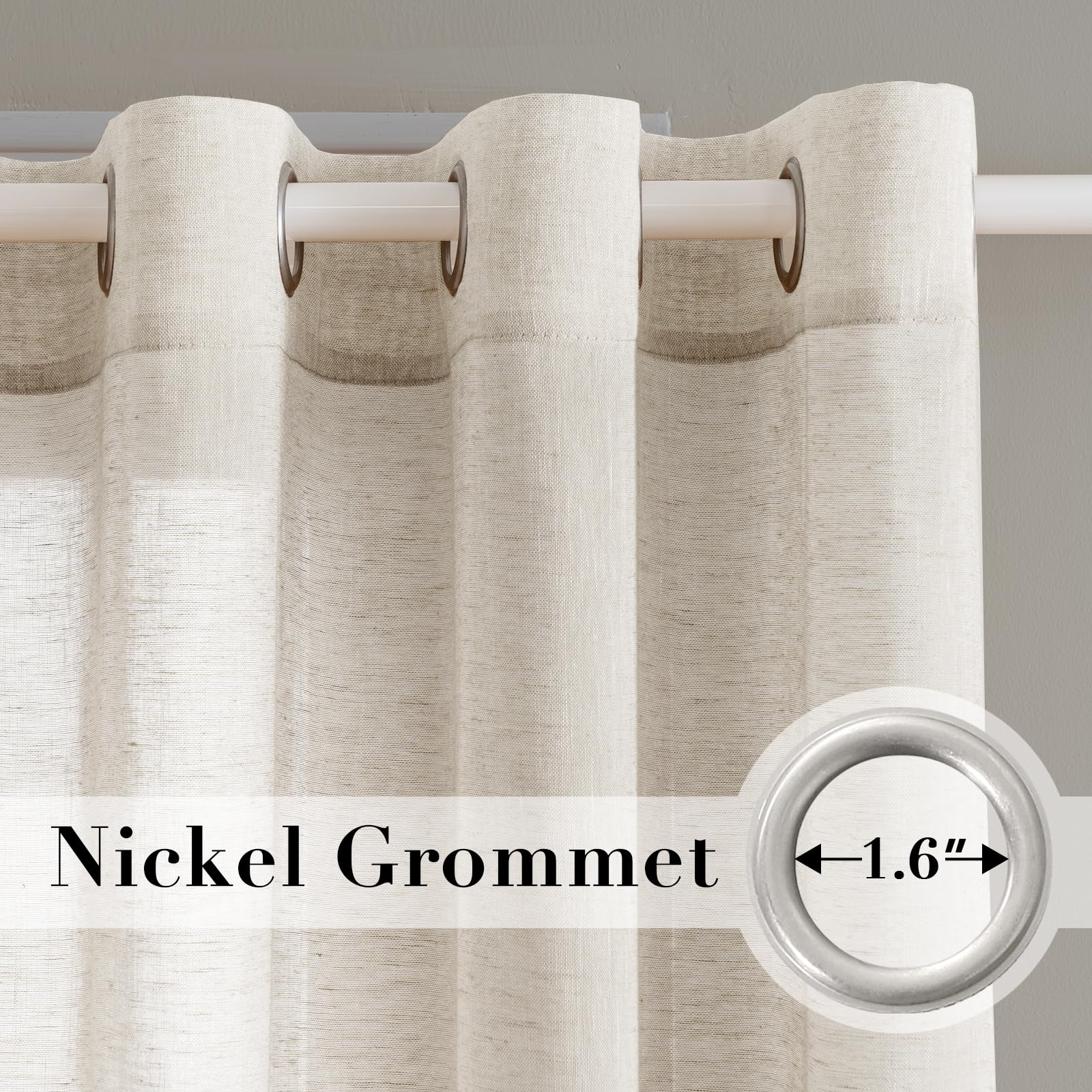 H.VERSAILTEX gros plan tissu lin montrant texture naturelle et toucher doux