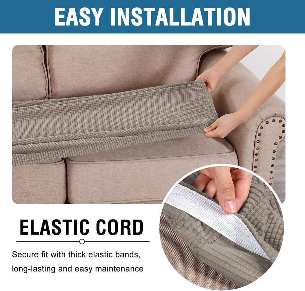 H.VERSAILTEX boucles élastiques cousues sous le coussin pour maintien sécurisé