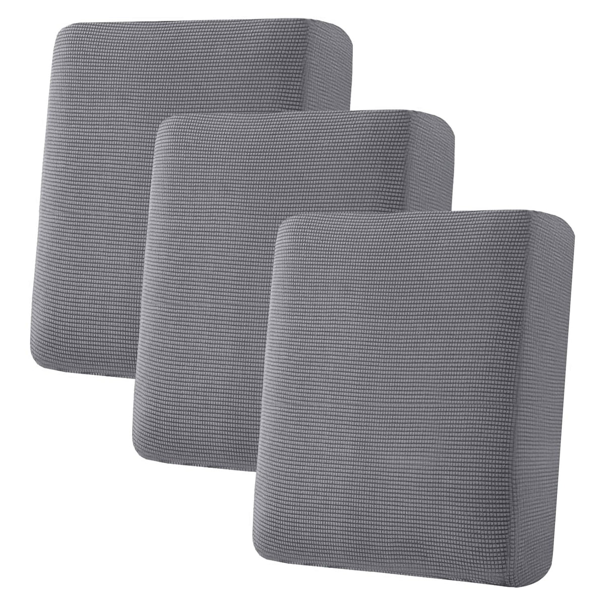 H.VERSAILTEX housse de coussin grise en vue de face, protège le canapé et modernise